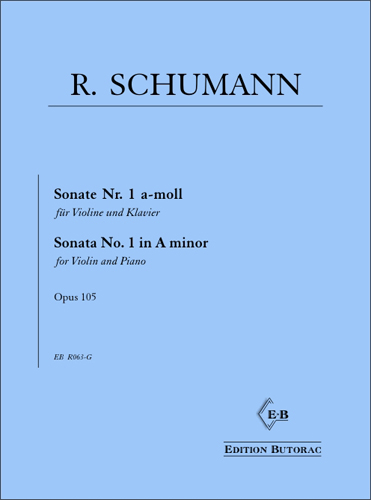 Cover - Robert Schumann, Violin Sonata No. 1 op. 105